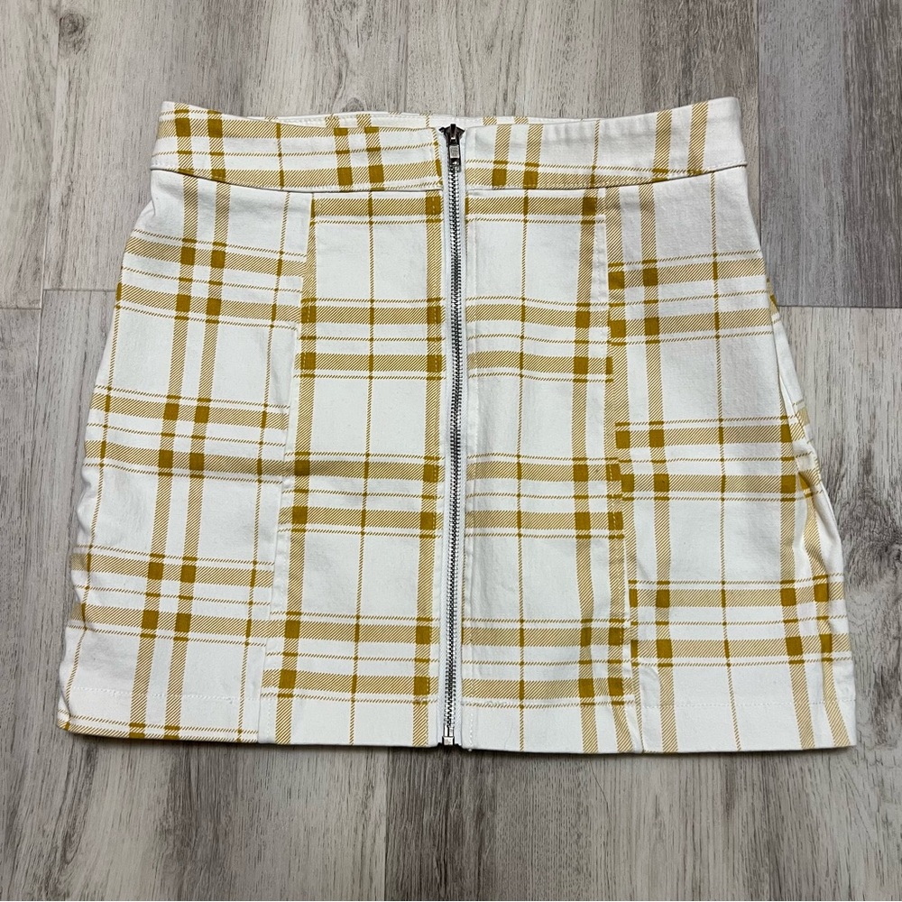Forever21 Yellow Plaid Skirt
